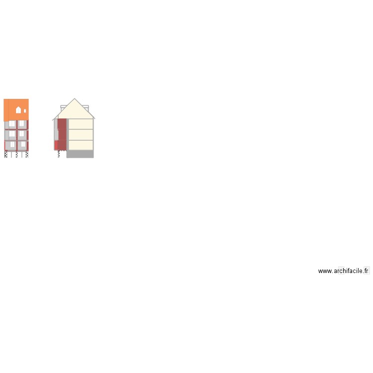 COURBET Façade Actuelle. Plan de 0 pièce et 0 m2