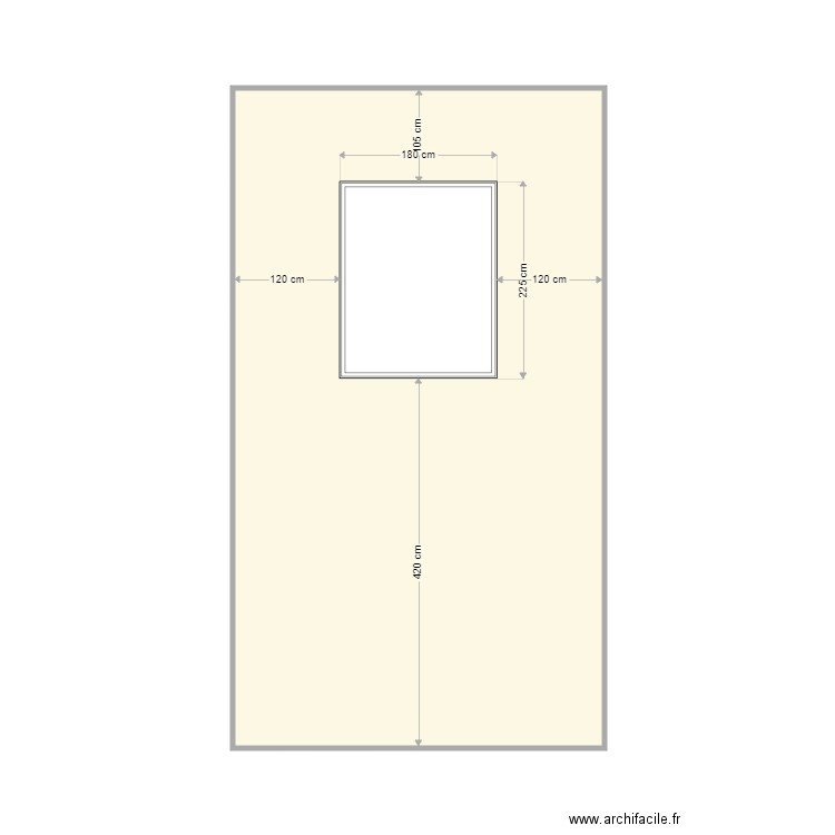 wall 21 window X 3. Plan de 1 pièce et 32 m2