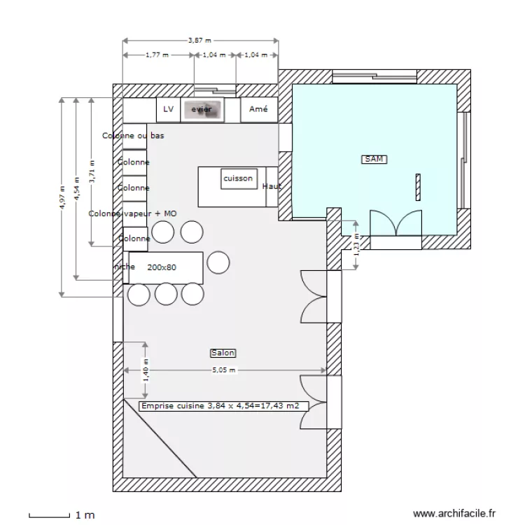Cuisine Severine C10. Plan de 