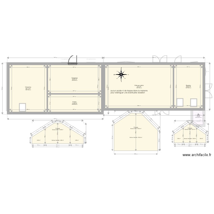 Tekiouk. Plan de 16 pièces et 252 m2