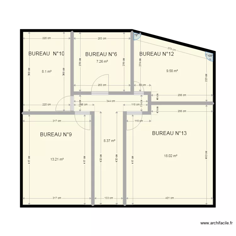 12 Combles . Plan de 12 Combles . Plan de