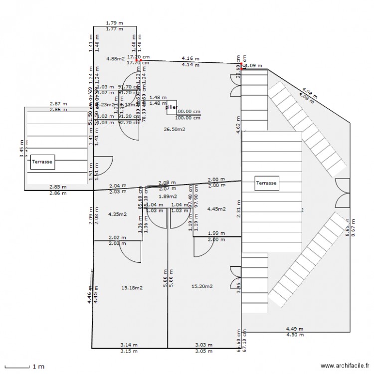 GITE DEFINITIF MESURE. Plan de 0 pièce et 0 m2