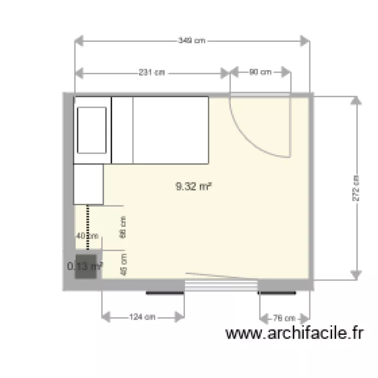 Chambre Enzo 02. Plan de 