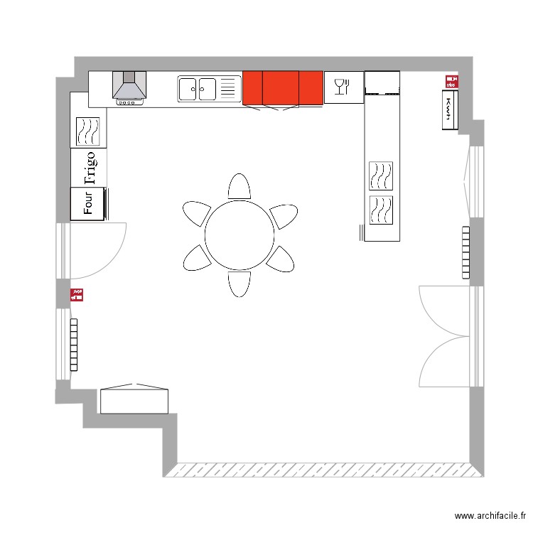 Cuisine ADJ Avant. Plan de 0 pièce et 0 m2