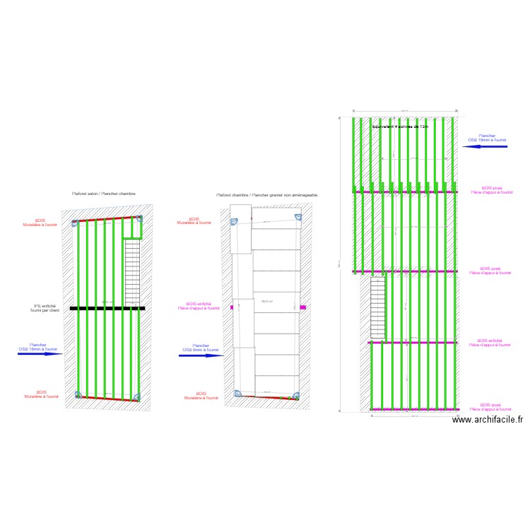 PLAFOND PLANCHER. Plan de 0 pièce et 0 m2