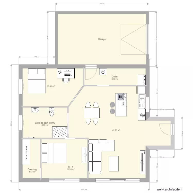 Maison charles 2. Plan de 