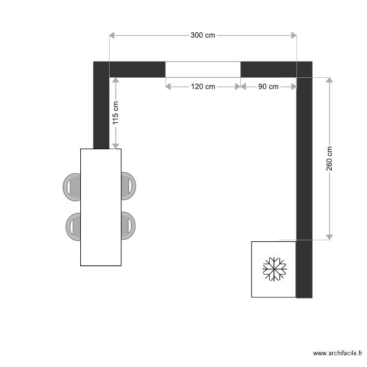 CUIISNE. Plan de 0 pièce et 0 m2