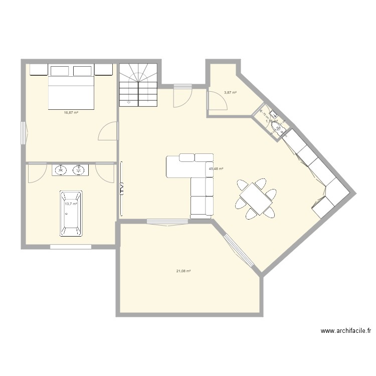 contamine. Plan de 0 pièce et 0 m2