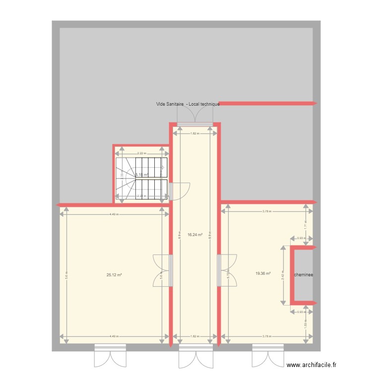 Existant Pamiers F Soulie. Plan de 0 pièce et 0 m2