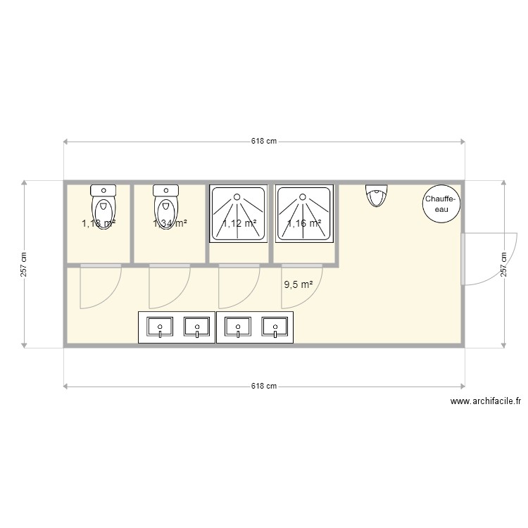 LOCAMUC SANITAIRE. Plan de 0 pièce et 0 m2