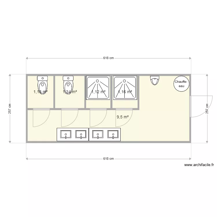 LOCAMUC SANITAIRE. Plan de 