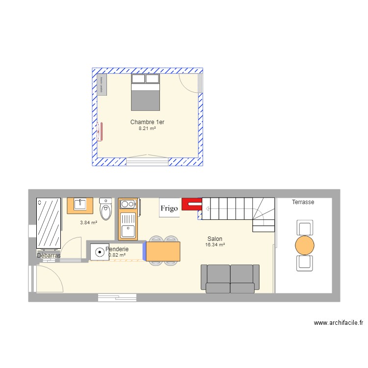 Duplex 35 M2 DREAMLIFE 3. Plan de 0 pièce et 0 m2