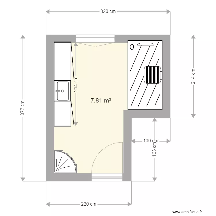 DULAC POUILLY LES NONAINS sdb projet. Plan de 