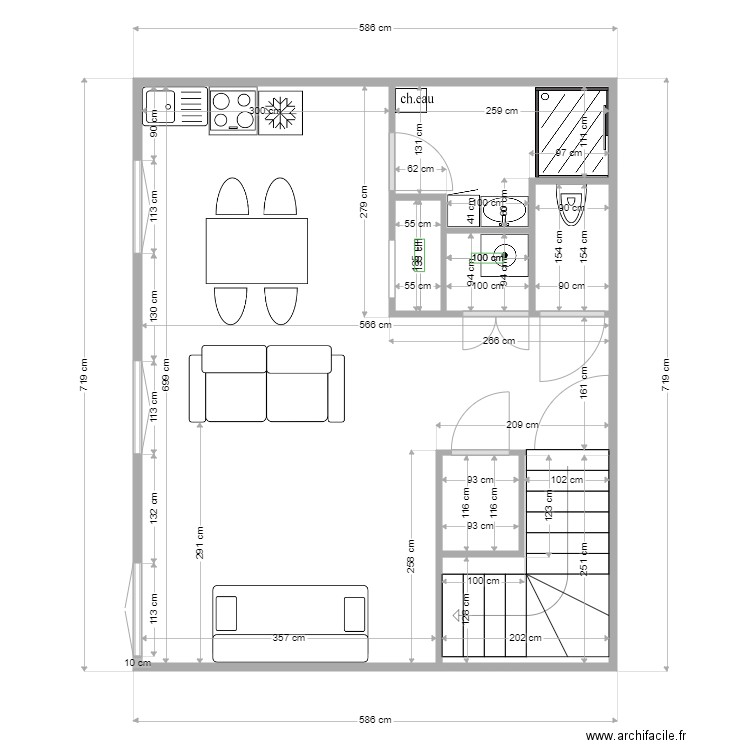 SIEGEL1ab. Plan de 7 pièces et 38 m2