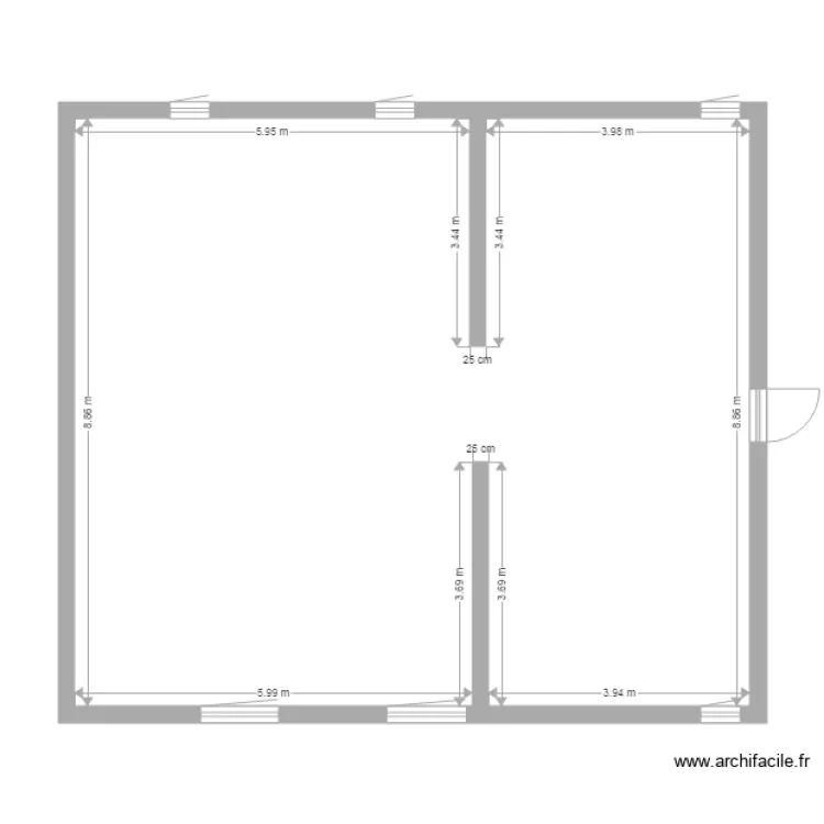 etage des Biges. Plan de 
