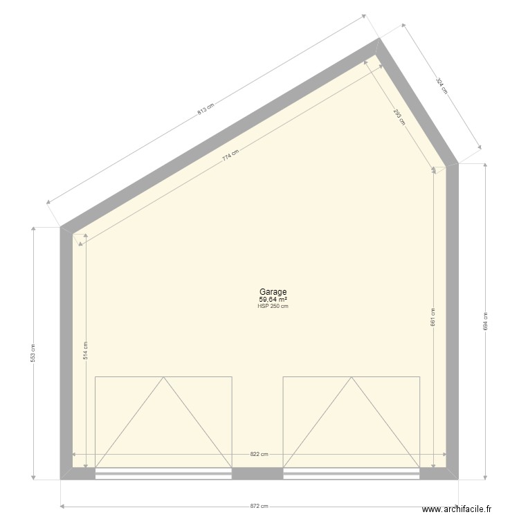 Garage - Baud - Existant. Plan de 0 pièce et 0 m2