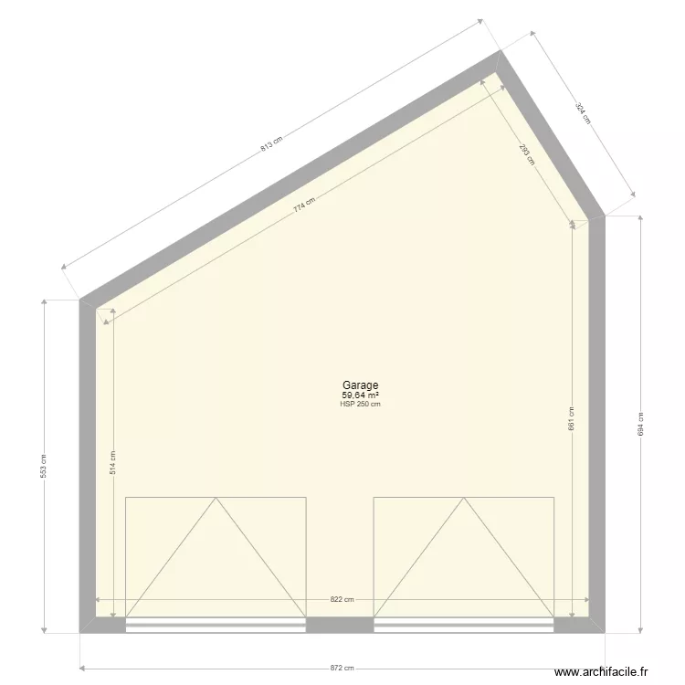 Garage - Baud - Existant. Plan de Garage - Baud - Existant. Plan de