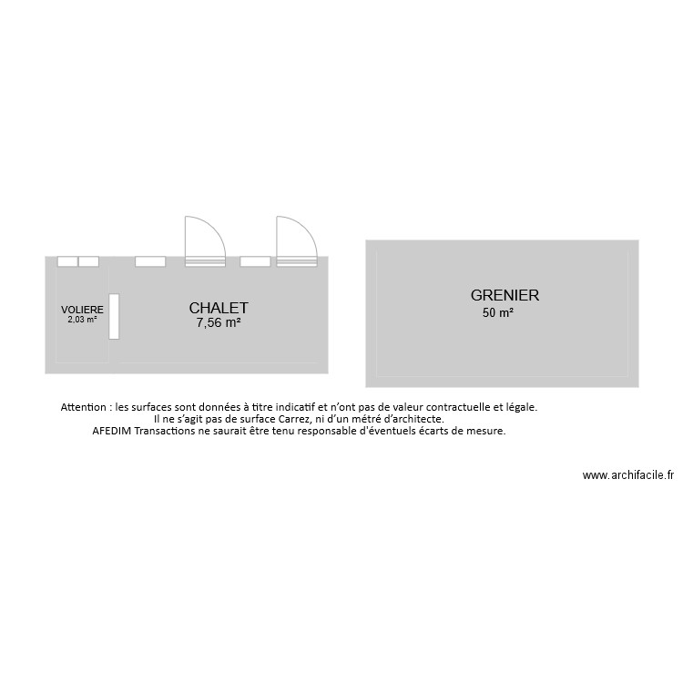 BI8225 ANNEXES. Plan de 3 pièces et 22 m2