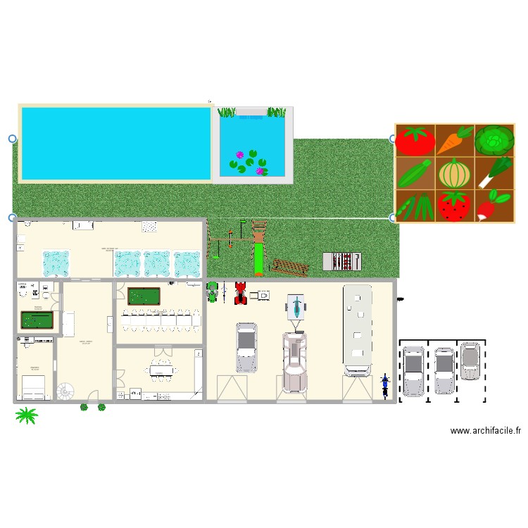 la grendes maison de thibault . Plan de 0 pièce et 0 m2