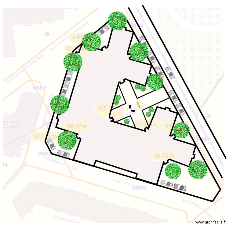BAGNEUX PLAN MASSE. Plan de 0 pièce et 0 m2