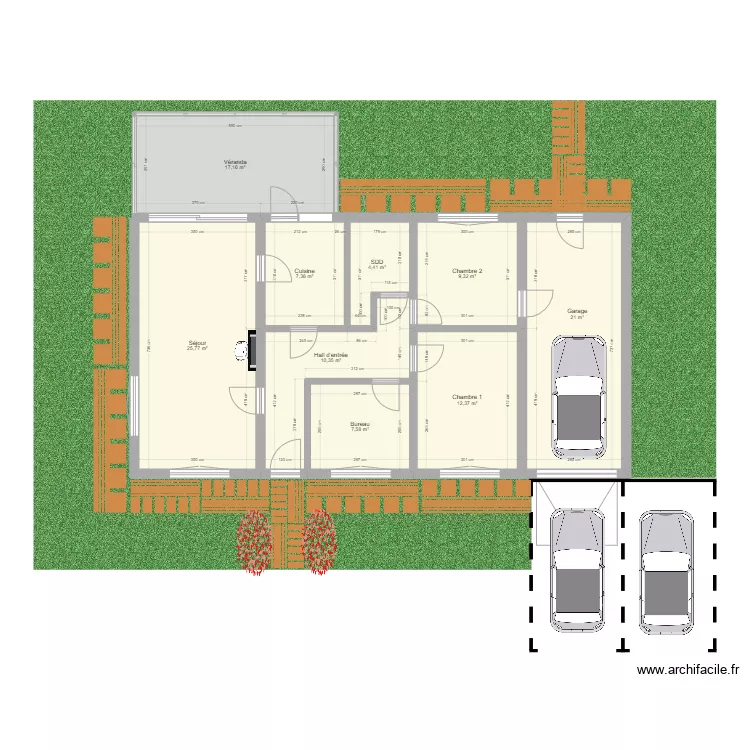 maison de plein pied. Plan de maison de plein pied. Plan de