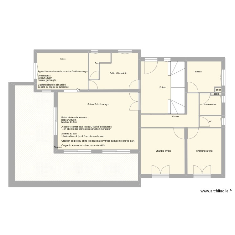 Colonel Noel - maçon. Plan de 24 pièces et 249 m2