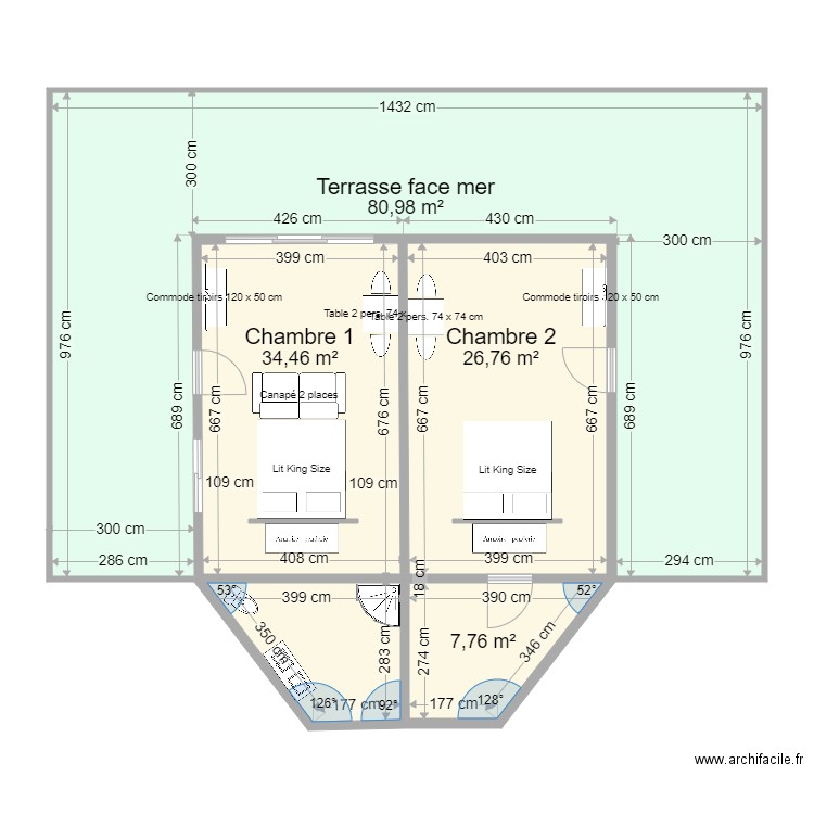 Bungalow 02. Plan de 0 pièce et 0 m2