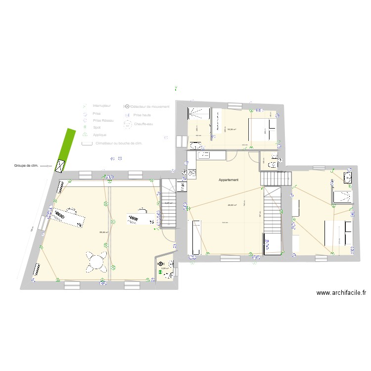 V11-04-2023. Plan de 14 pièces et 270 m2