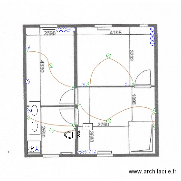 DURANTEL ETAGE ELECTRICITE. Plan de 0 pièce et 0 m2