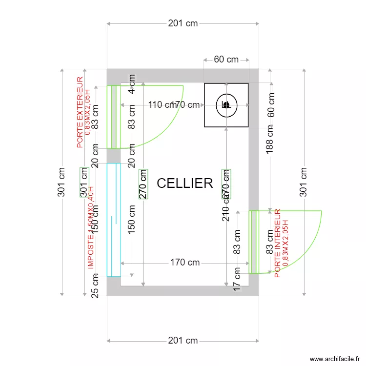 VAI CELLIER. Plan de 