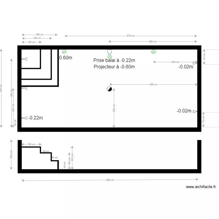 Piscine Villa 2. Plan de 