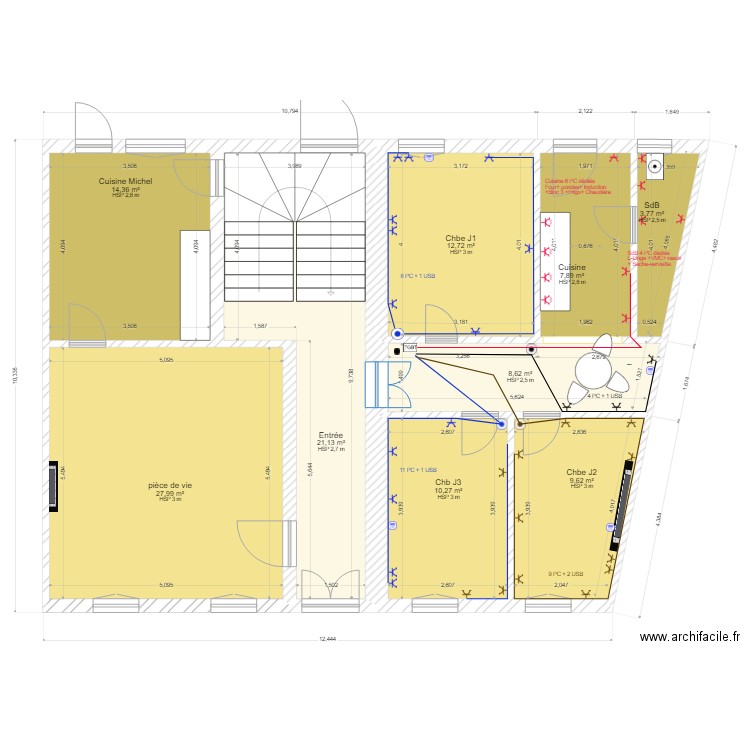 Jeunes Aout 2023 v4. Plan de 9 pièces et 116 m2