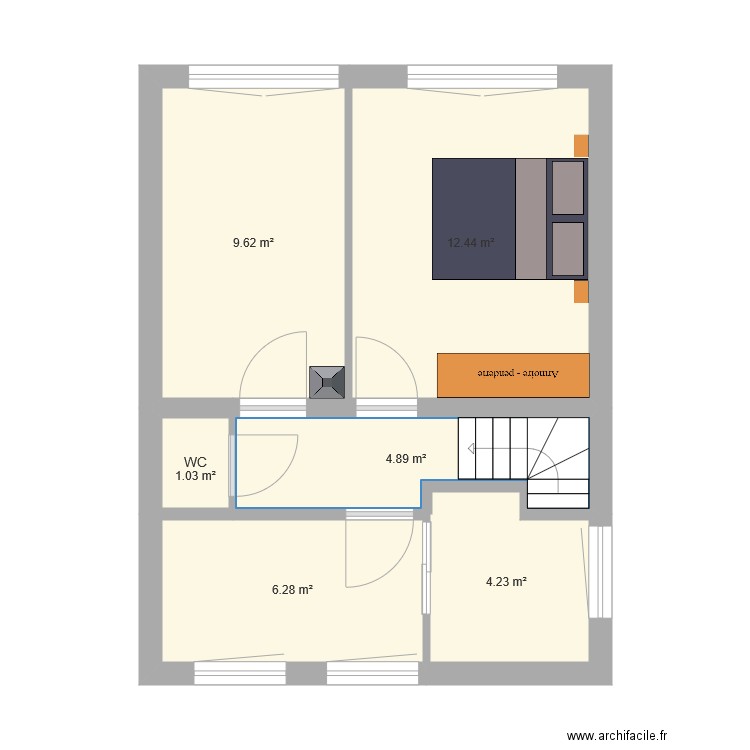 Magnolia étage dressing dodo. Plan de 0 pièce et 0 m2