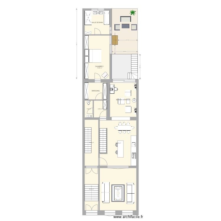 DEFACQ REZ V4. Plan de 10 pièces et 110 m2