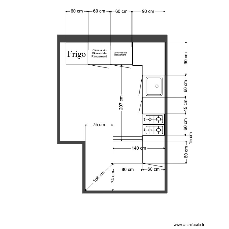 cuisine pravaz 2. Plan de 0 pièce et 0 m2