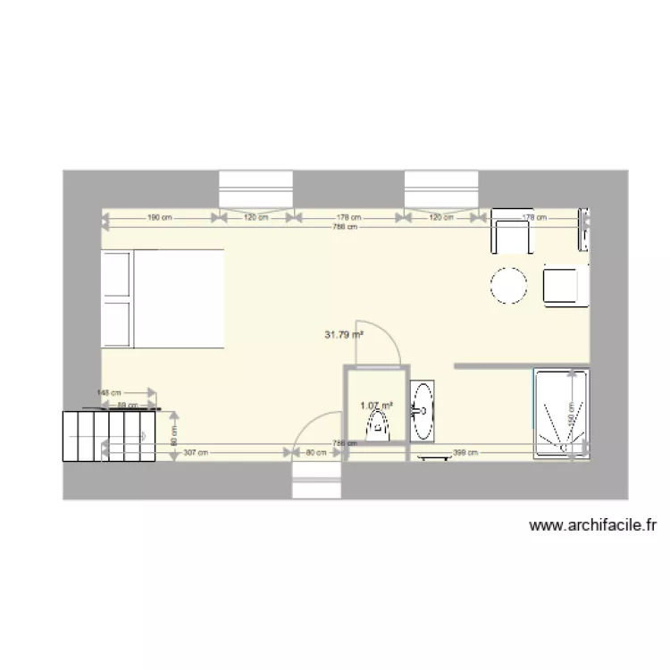 chambre 4. Plan de 