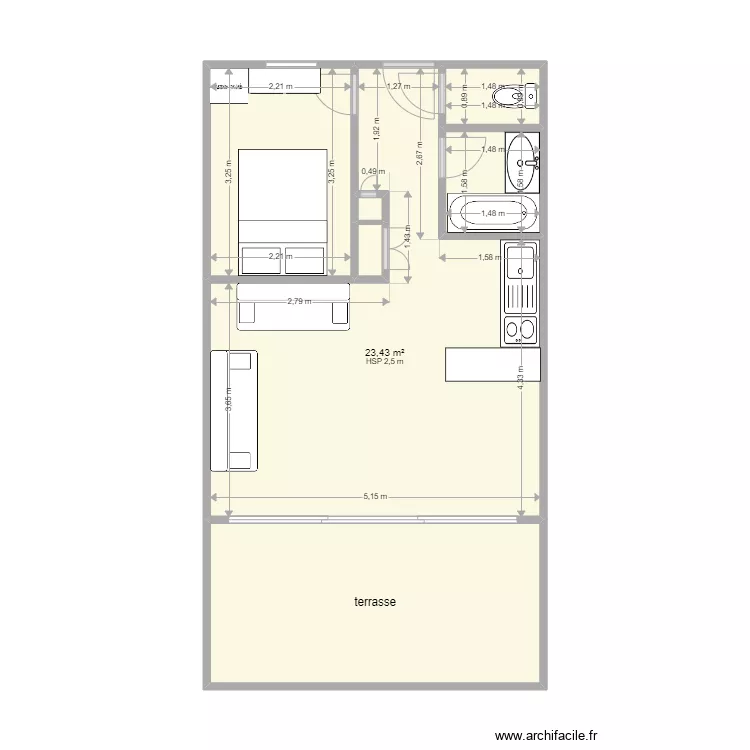 05 263 sol complet + plinthes . Plan de 