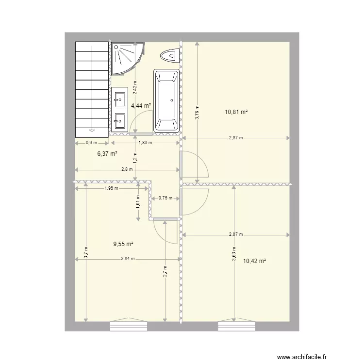 SCI TOCHA FRAVICO - etage duplex. Plan de 