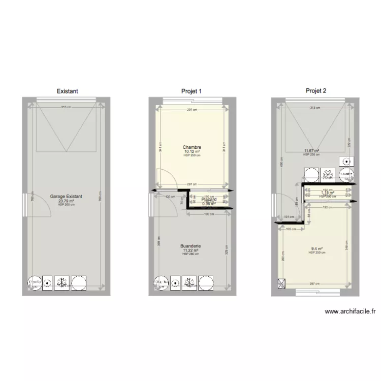 Kuehne Nagel existant et projet. Plan de 