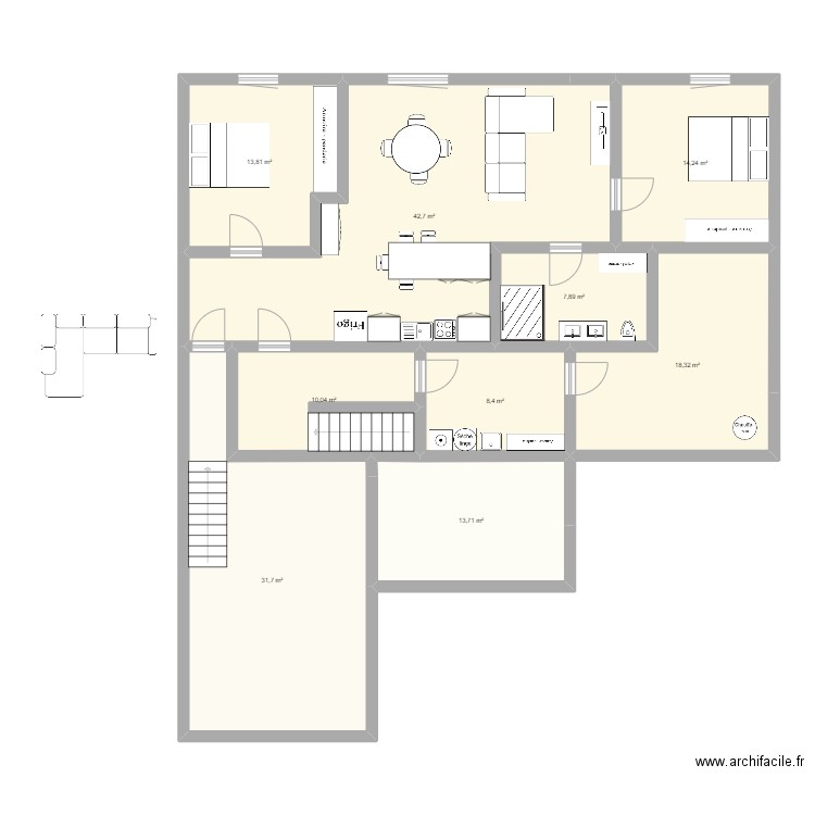 Iris 2 Bi-G 2ch sous-sol. Plan de 9 pièces et 161 m2