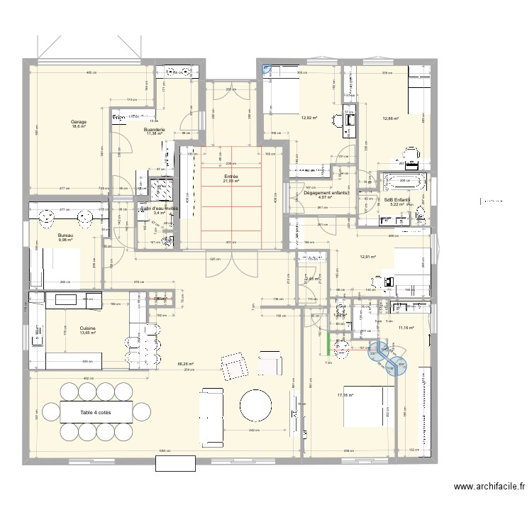 10 sq des Tilleuls OK Post évacuation . Plan de 17 pièces et 225 m2