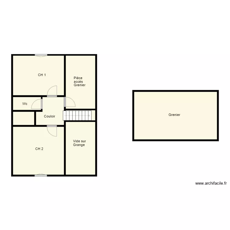 PLAN KESSE 1 &eacute;tage. Plan de 