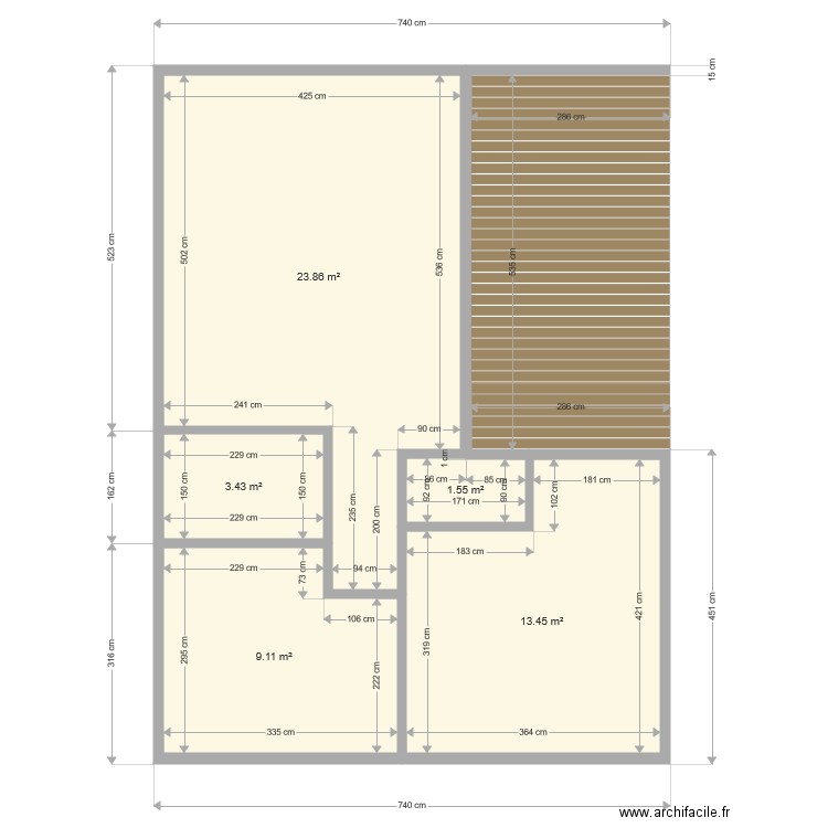 Maison Jumelée V2. Plan de 0 pièce et 0 m2