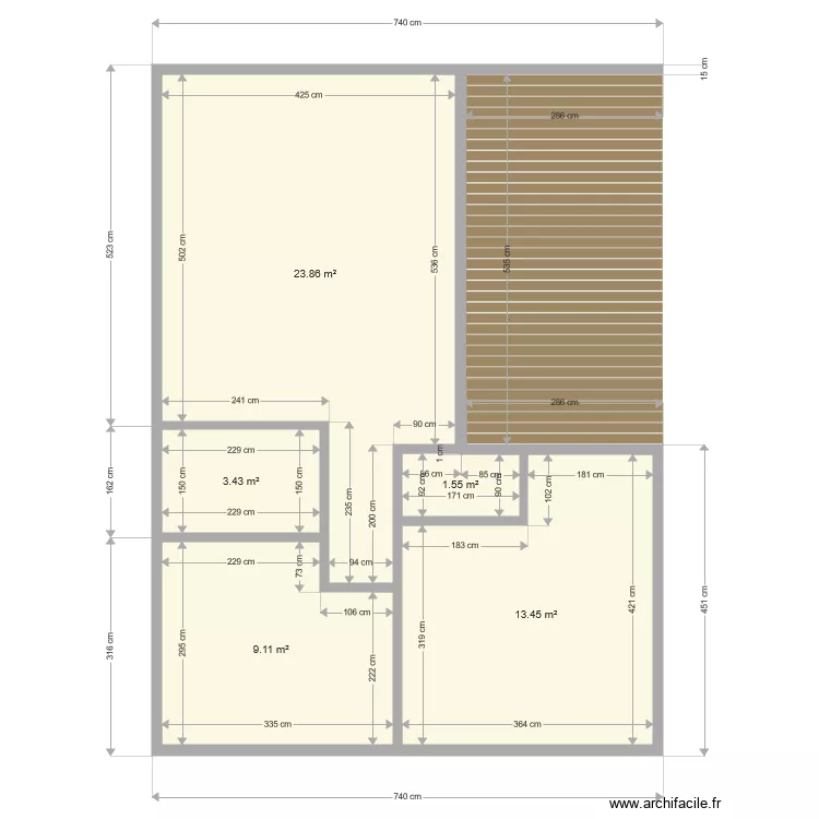 Maison Jumel&eacute;e V2. Plan de 