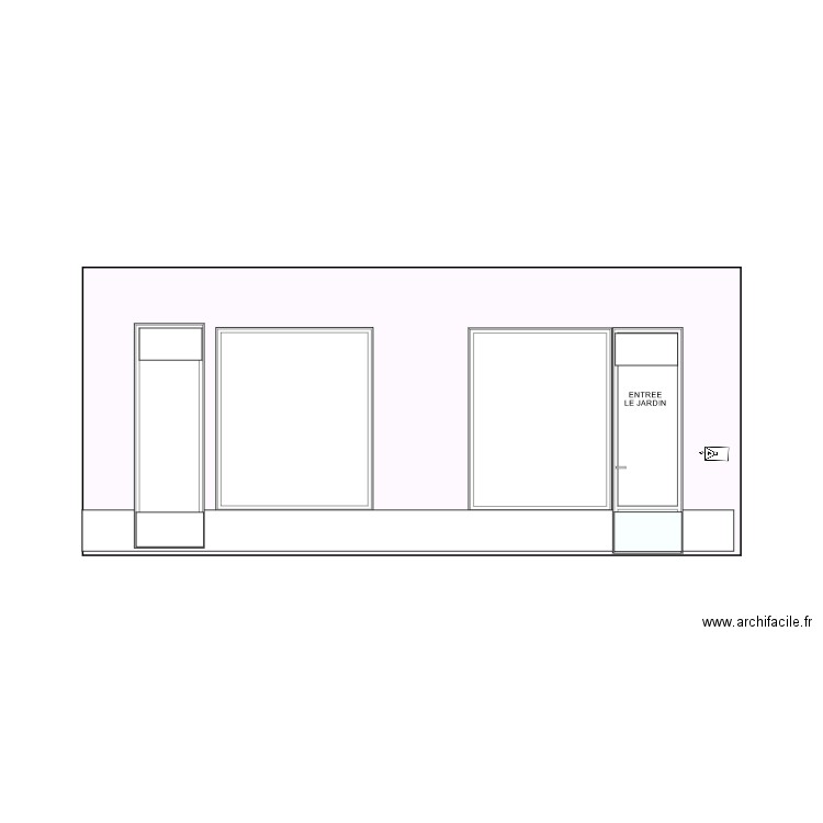 façade pour autorisation enseigne_bleu4. Plan de 0 pièce et 0 m2