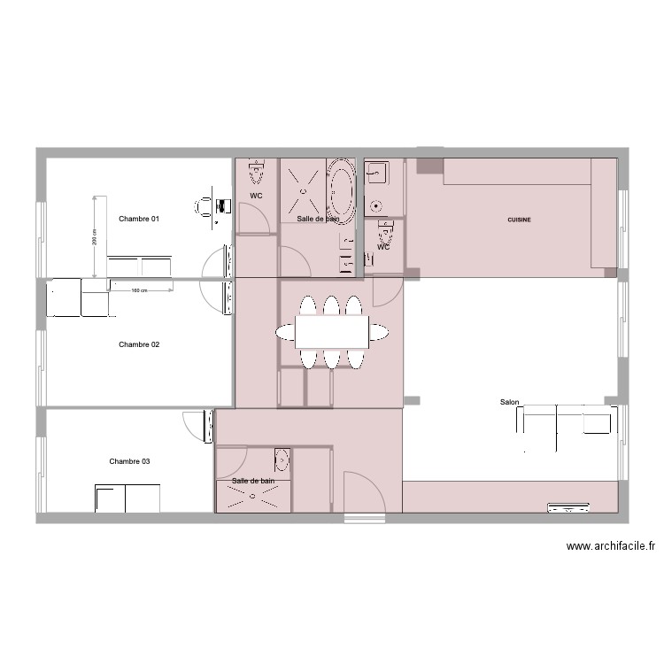 Projet carrié. Plan de 0 pièce et 0 m2