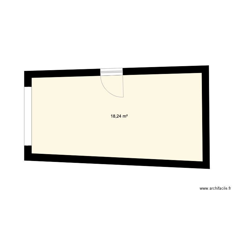 LAVERIE Perpignan. Plan de 1 pièce et 18 m2