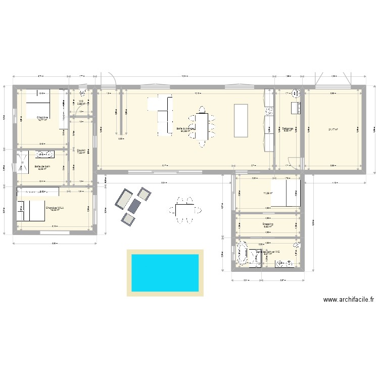 MAISON 132M2. Plan de 11 pièces et 169 m2