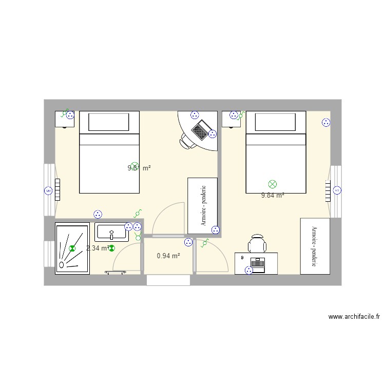 EXTENSION1  Option Lavabo autre cote. Plan de 0 pièce et 0 m2