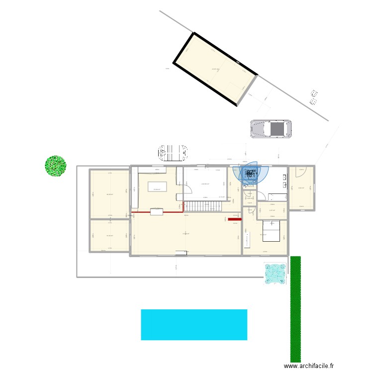 ebauche guipavas prop archi 4. Plan de 13 pièces et 171 m2